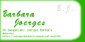 barbara joerges business card
